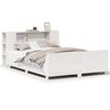 vidaXL Estructura de cama sin colch&oacute;n madera de pino blanca 150x200 cm
