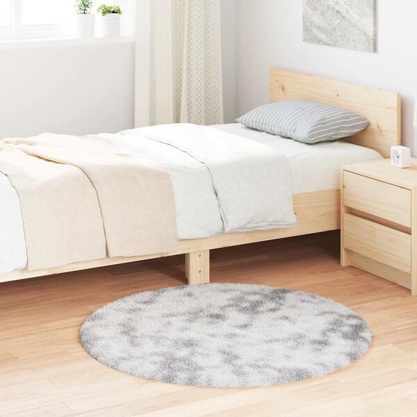 vidaXL Alfombra de pelo largo NAVARRA gris plateado 100x100 cm