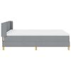 vidaXL Cama tipo Box Spring con colch&oacute;n Gris Claro 200 x 160 cm tela