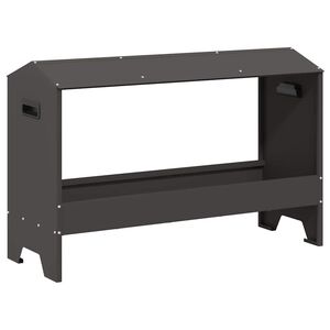 vidaXL Canal&oacute;n de alimentaci&oacute;n para pollos Negro 81 x 32 x 53,5 cm