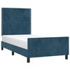 vidaXL Estructura de cama sin colch&oacute;n terciopelo azul oscuro 80x200 cm