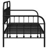 vidaXL Estructura de cama de d&iacute;a Negro 90 x 190 cm