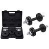 vidaXL Juego de mancuernas hierro fundido 19 piezas 15 kg