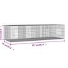 vidaXL Jaula para conejos 4 paneles hierro galvanizado 217x79x54 cm