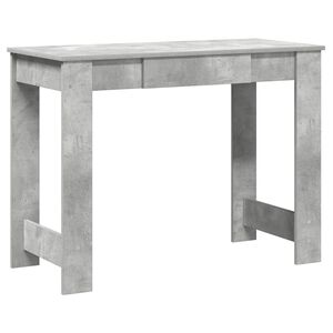 vidaXL Escritorio de madera contrachapada gris hormig&oacute;n 100x45x75 cm