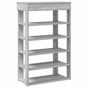 vidaXL Zapatero madera de ingenier&iacute;a gris Sonoma 60x30x98 cm