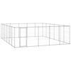 vidaXL Perrera de exterior de acero galvanizado 36,3 m&sup2;