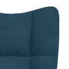 vidaXL Sill&oacute;n de relax de terciopelo azul
