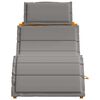 vidaXL Tumbona 2 pcs Gris 184 x 55 x 64cm Madera maciza de Acacia