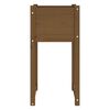 vidaXL Jardinera madera maciza de pino marrón miel 40x40x81 cm