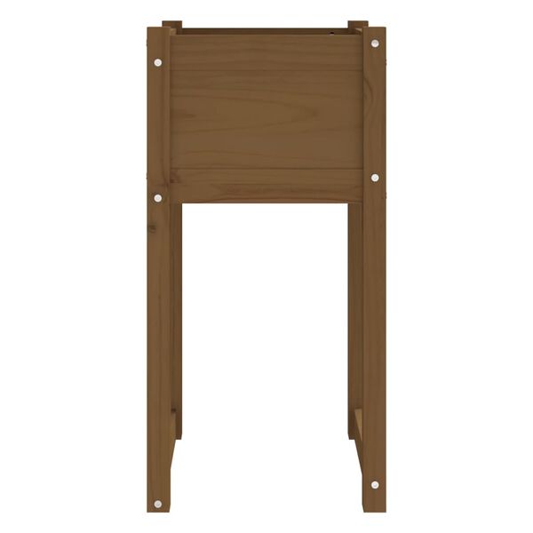 vidaXL Jardinera madera maciza de pino marrón miel 40x40x81 cm