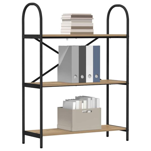 vidaXL Estante de libros Roble artesanal 80 x 30 x 109 cm