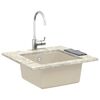 vidaXL Lavabo Beige 430 x 460 mm 80% Cuarzo y 20% Resina