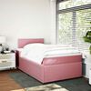 vidaXL Cama box spring con colch&oacute;n terciopelo rosa 120x190 cm