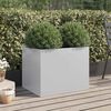 vidaXL Jardinera de acero galvanizado plateado 62x47x46 cm