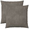 vidaXL Coj&iacute;n con almohada HEERLEN 2 uds. Gris Claro Terciopelo