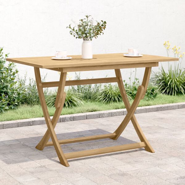 vidaXL Mesa de jard&iacute;n plegable madera maciza de acacia 120x70x75 cm