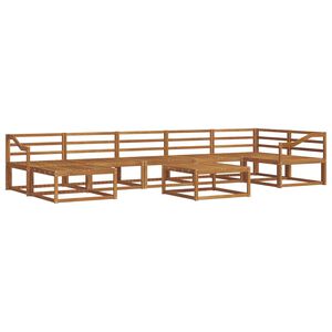 vidaXL Conjunto de sof&aacute;s de exterior 8 pcs Natural