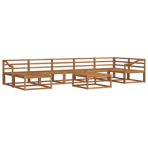 vidaXL Conjunto de sof&aacute;s de exterior 8 pcs Natural
