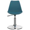 vidaXL Sillas de comedor giratorias 2 uds cuero sint&eacute;tico turquesa