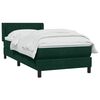 vidaXL Cama box spring con colch&oacute;n terciopelo verde oscuro 90x220 cm