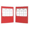 vidaXL Panel lateral de tienda para fiestas 2 pcs 200 x 195 cm Rojo
