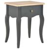 280008 vidaXL Nightstand Black and Brown 40x30x50 cm Solid Pine Wood