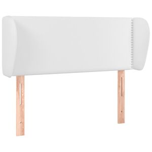vidaXL Cabecero de cuero sint&eacute;tico blanco 103x23x78/88 cm