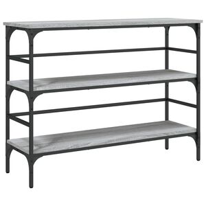 vidaXL Mesa consola madera de ingenier&iacute;a gris Sonoma 100x32x75 cm