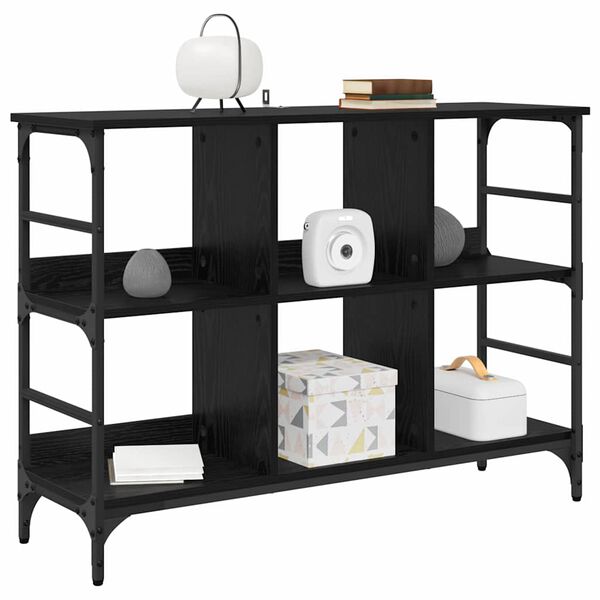 vidaXL Aparador Roble Negro 102 x 32 x 73,5 cm