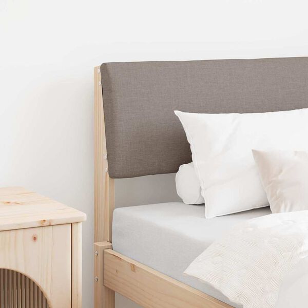 vidaXL Cabecero tapizado Taup&eacute; 80 cm Madera de pino macizo