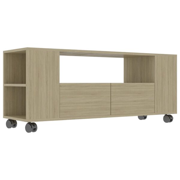 vidaXL Mueble para TV madera contrachapada roble Sonoma 120x35x48 cm
