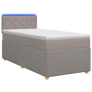 vidaXL Cama box spring con colch&oacute;n con tiras LED Topo 80 x 200 cm Tela