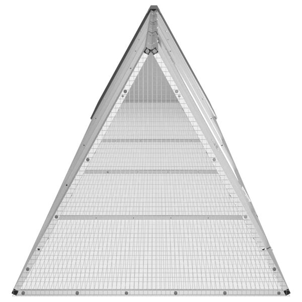 vidaXL Jaula de conejos acero galvanizado antracita 504,5x80,5x71 cm