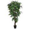 vidaXL &Aacute;rbol de mango artificial con 900 hojas verde 180 cm