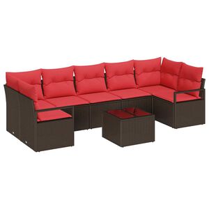 vidaXL Conjunto de sof&aacute; de jard&iacute;n 8 uds. 7-N&uacute;mero de plazas