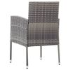 vidaXL Set comedor jard&iacute;n 9 pzas rat&aacute;n sint&eacute;tico gris antracita y gris