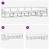 vidaXL Conjunto de sof&aacute;s de exterior 6 pcs Gris Natural y Claro