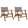vidaXL Sillas de jard&iacute;n 2 unidades madera maciza de acacia