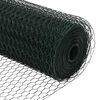 vidaXL Valla con Poste Verde 1,5 x 10 m Acero y PVC