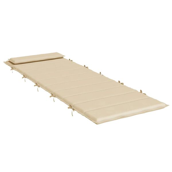 vidaXL Coj&iacute;n de tumbona de tela Oxford beige 180x60x4 cm