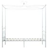 vidaXL Estructura de cama con dosel metal blanco 100x200 cm