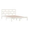 vidaXL Estructura de cama de madera maciza blanco 150x200 cm