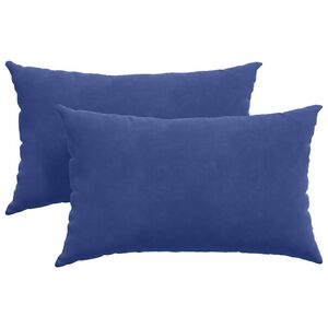 vidaXL Cojines de sof&aacute; 2 pcs Azul Polic&iacute;a 50 x 30 cm Tela de pana