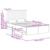 vidaXL Estructura de cama Gris Concreto 135 x 190 cm Madera Ingenieril