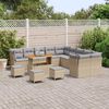 vidaXL Conjunto de sofá de jardín 14 pcs Beige ratán sintético