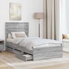 vidaXL Estructura de cama Gris Sonoma 90 x 200 cm Madera Ingenieril