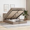 vidaXL Estructura cama otomana colch&oacute;n cappucino cuero sint&eacute;tico