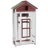 vidaXL Casita para p&aacute;jaros madera maciza pino color moca 91,5x53x170cm