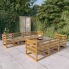 vidaXL Muebles de jard&iacute;n 8 piezas marr&oacute;n miel madera maciza de pino